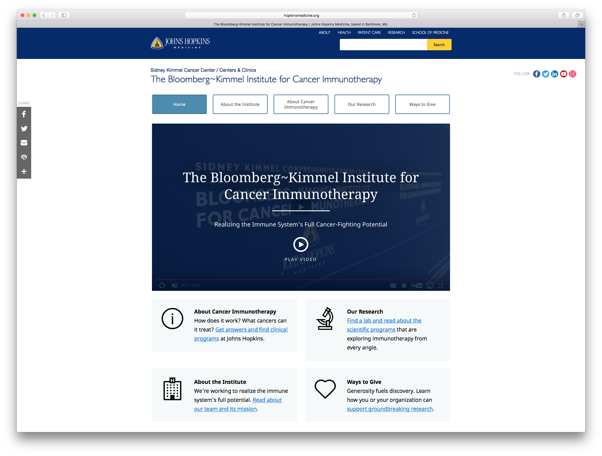 Bloomberg~Kimmel Institute for Cancer Immunotherapy